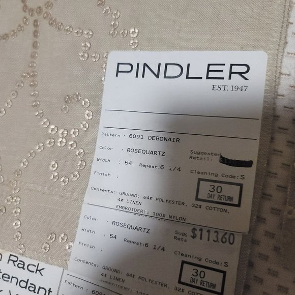 6 13×17 Pindler Embellished Linen Blend 6019 Debonair For Crafts Trim Totes - Picture 5 of 6